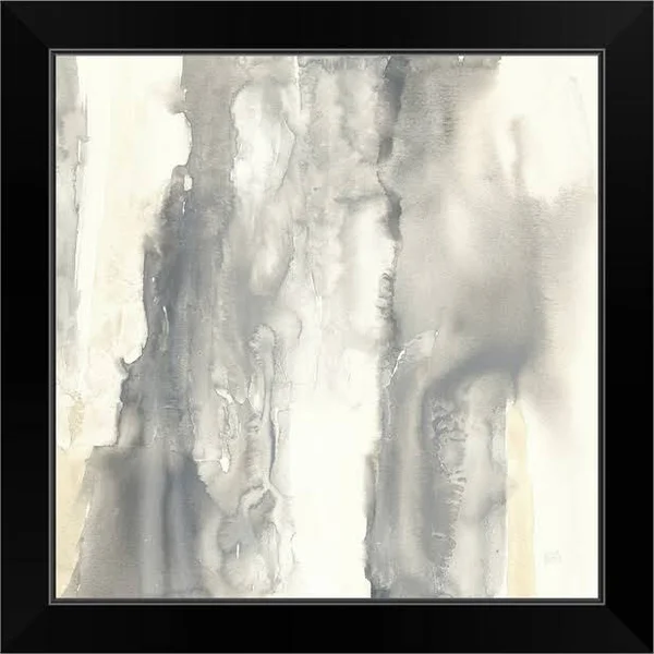 Pale Taupe II, Black Framed Wall Art, 16x16, Great Big Canvas