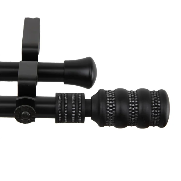 Rod Desyne Dollop Double Curtain Rod - Black