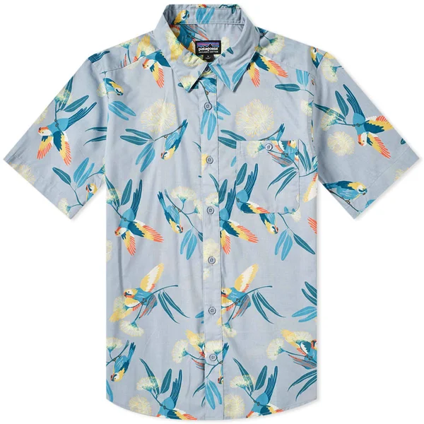 Patagonia Men's Go to Shirt Parrots Ghost Purple - S