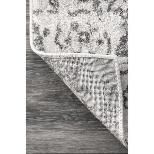nuLOOM Floral Damask Nubia Gray 9& 10x22 x 14& Area Rug
