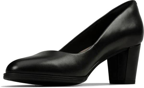 Clarks Women's Kaylin60 Pump - Size: 8, Black Leather