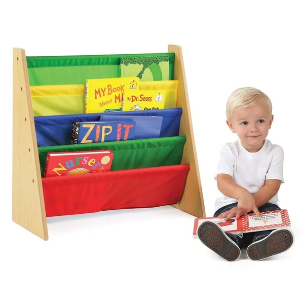 Tot Tutors Kids Book Rack Storage Bookshelf - Natural Primary Collection