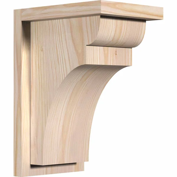 7 1/2x22W x 10x22D x 14x22H Yorktown Smooth Corbel w/Backplate, Douglas Fir