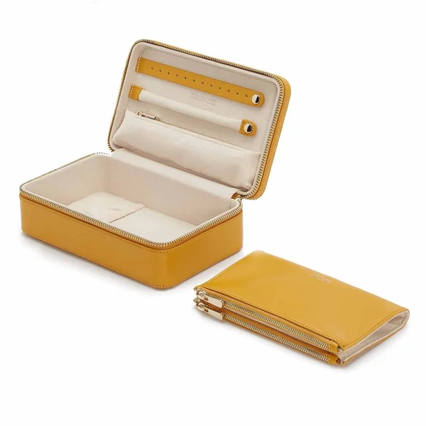 Wolf Maria Medium Jewelry Zip Case Mustard 766393