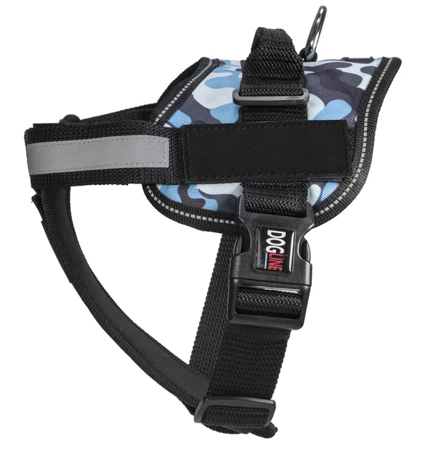 Dogline N0202-22 Unimax Multi Purpose Dog Harness Blue Camo M 22x22-30x22
