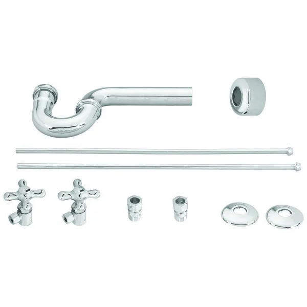 Westbrass d1838l-12 Traditional Pedestal Lavatory Kit - Cross Handles - Oil Rubbed Bronze