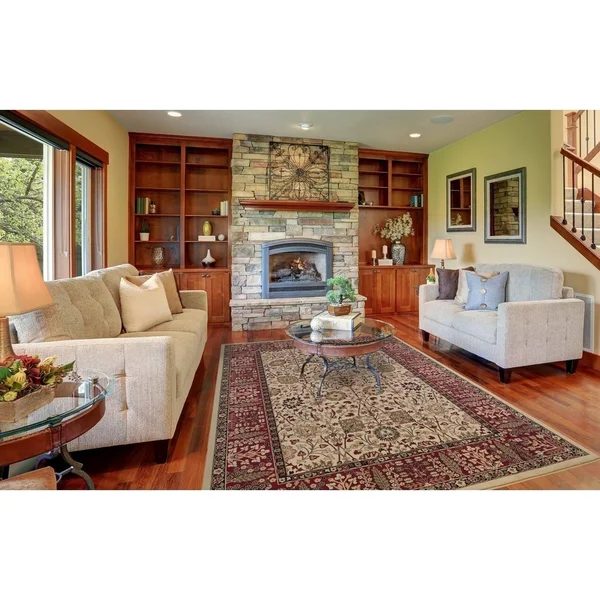 Concord Global 5&3x22 x 7&7x22 Red Persian Classics Vase Area Rug