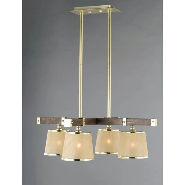 Maxim 20525AFAPSBR Maritime 4-Light Pendant Antique Pecan & Satin Brass