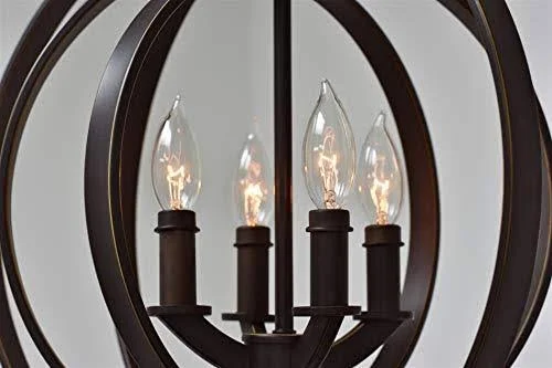 Kira Home Orbits 18x22 4-Light Modern Farmhouse Orb/Globe Pendant Chandelier