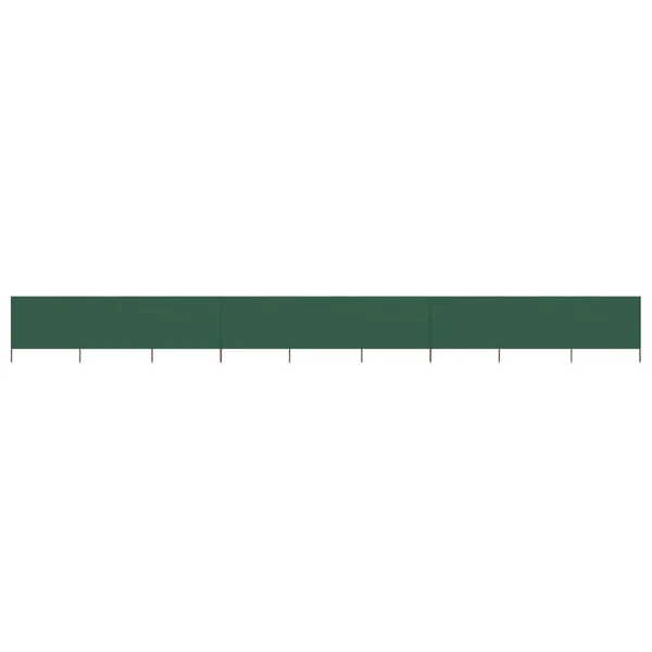 vidaXL 9-Panel Wind Screen Fabric 1200x160 cm Green