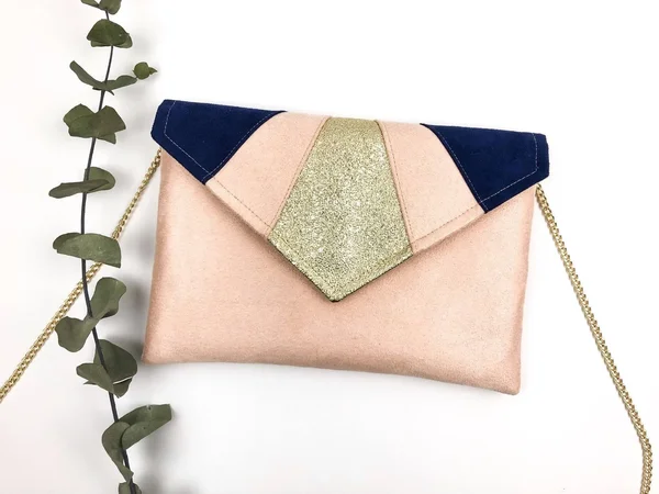 Personalize Wedding Pouch - Custom Envelope Clutch, Wedding Evening Clutch, Bridesmaid, Suede Clutch