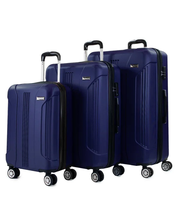 American Green Travel Denali 3-Piece Spinner Luggage Set in Navy