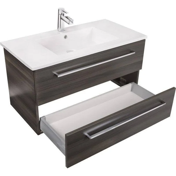 Cutler Kitchen & Bath Silhouette 36 in. Wall Hung Bathroom Vanity - Dark Chocolate