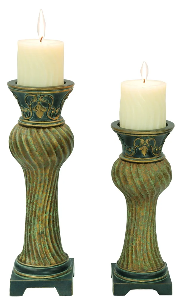 Ok Lighting 14x22/11x22 Candleholder Set (Set of 2)