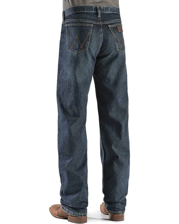 Wrangler Men's 20X Deep Blue Jeans Competition Relaxed Fit - 01Mwxdb