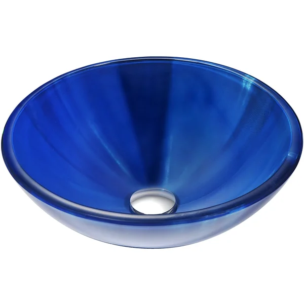 Anzzi LS-AZ051 Meno Series Deco-Glass Vessel Sink in Lustrous Blue