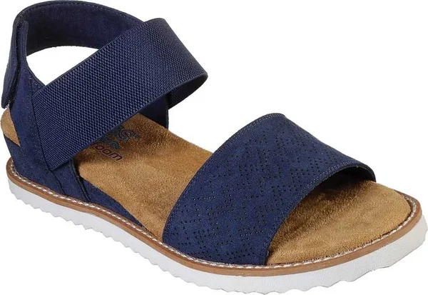 Women's Skechers Bobs Desert Kiss Quarter Strap Sandal, Size: 8.5, Navy