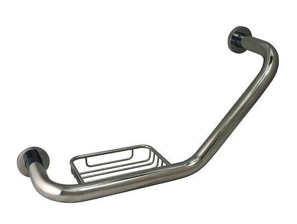 Keeney GB34211BN Reversible Traditional 18x22 Angled Grab Bar, Brushed Nickel, 18x22