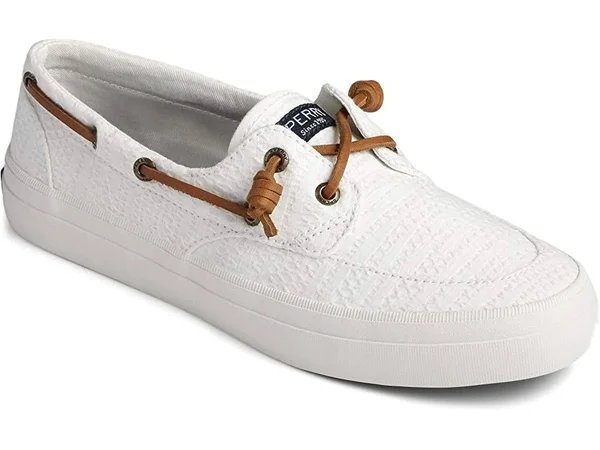 Sperry Top-Sider Crest Boat Smocked Hemp 11 Women's White
