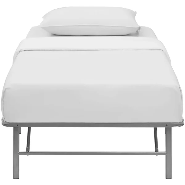 Modway Horizon Stainless Steel Bed Frame - Silver, Twin