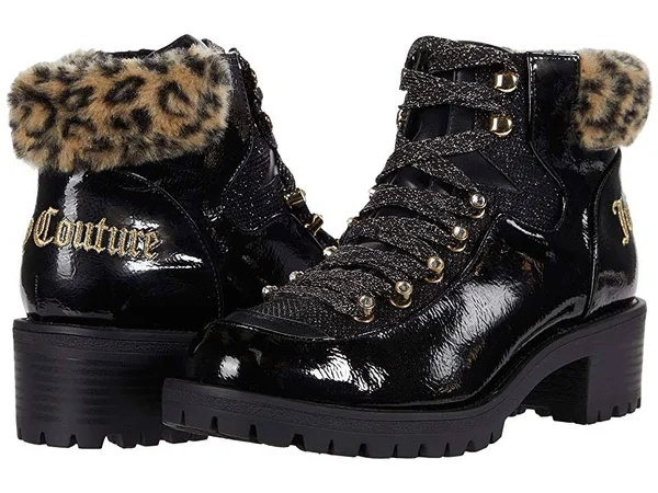 Juicy Couture Indulgence Women's Boots Black Leopard : 7.5 B