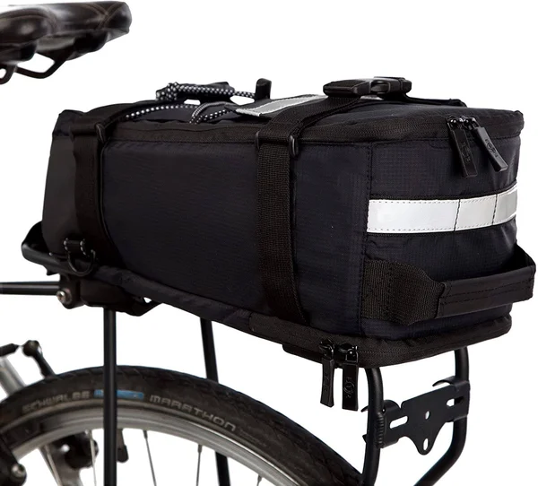 BTR Cycle Rear Rack Carrier Pannier Bike Bag with Reflective TRIM. Recyclable Cardboard Packaging