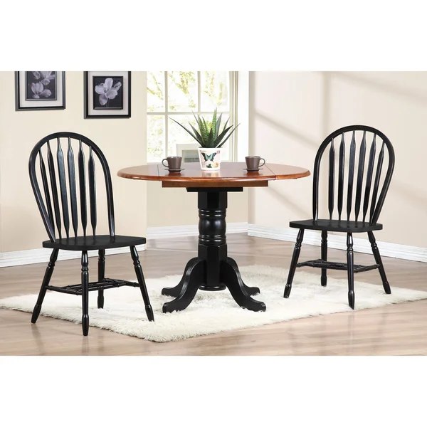 Sunset Trading Arrowback Dining Chair Antique Black Set of 2