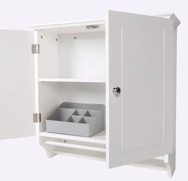 Veikous 24.4 in. W x 8.6 in. D x 23.6 in. H White Wooden Wall Mounted Bathroom Cabinet Storage Organizer