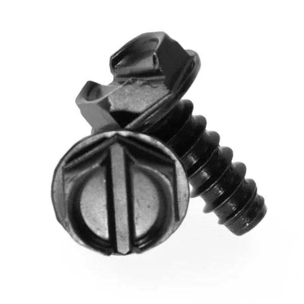 #4-24 x 1/4 Sheet Metal Screw Slotted Hex Washer Head Type B Low Carbon Steel Black Oxide