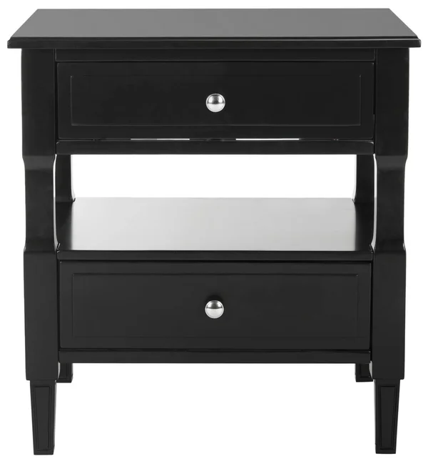 Safavieh Jenson Two Drawer Night Stand - Black