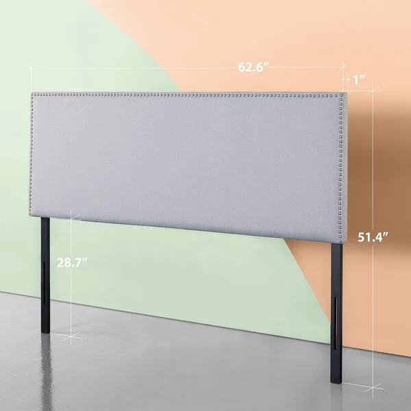 Priage by Zinus Upholstered Nailhead Trim Headboard - Queen