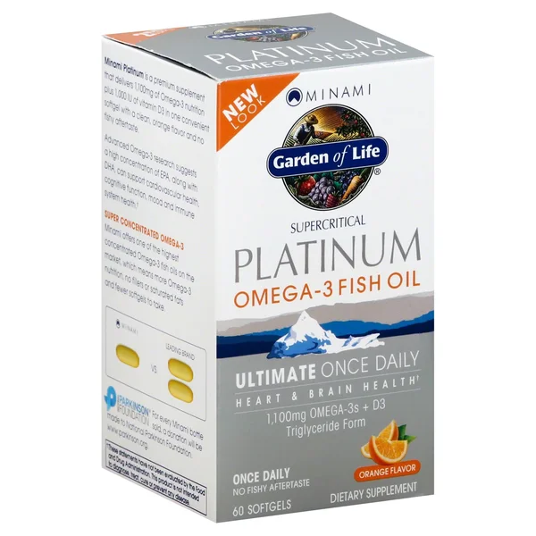 Garden of Life Minami Fish Oil - Platinum, Orange Flavor, Softgels - 60 softgels