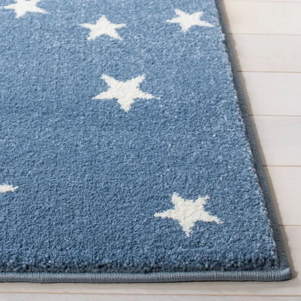 Safavieh Carousel Kids Aine Moon Rug - 5&3x22 x 5&3x22 Round - Light Blue/Grey