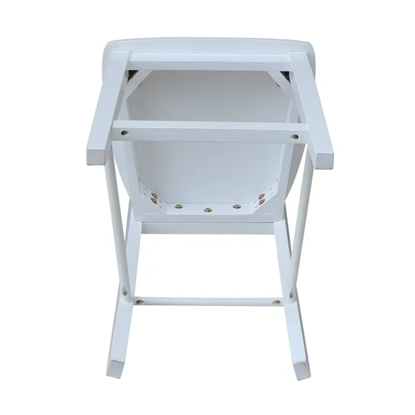 International Concepts Madrid White 24x22 Counter-Height Stool