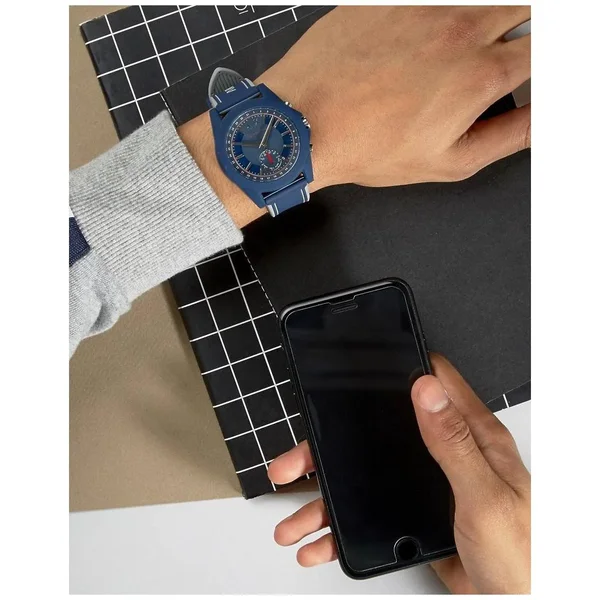 Armani Exchange Connected Drexler Silicone Hybrid Smartwatch - Blue