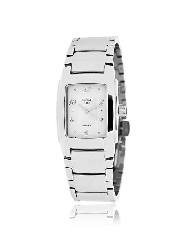 Tissot Women's T0733101111600 T-collection 25.4mm White Mop Dial Ss