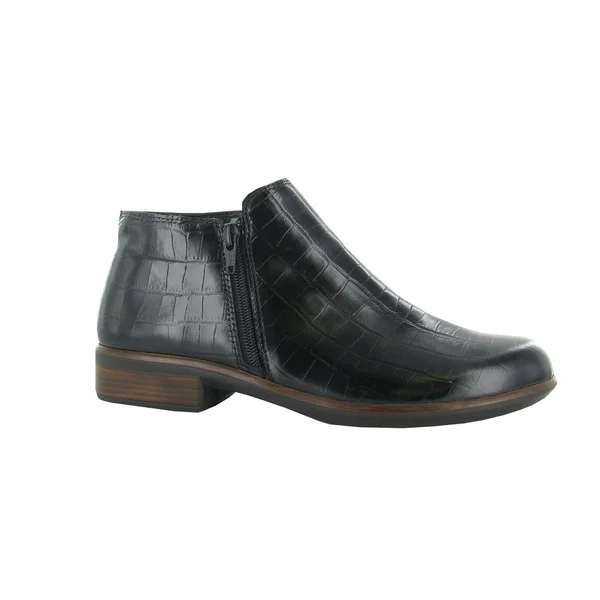 Naot Women's Helm Boots - Black Croc Leather in Size 38