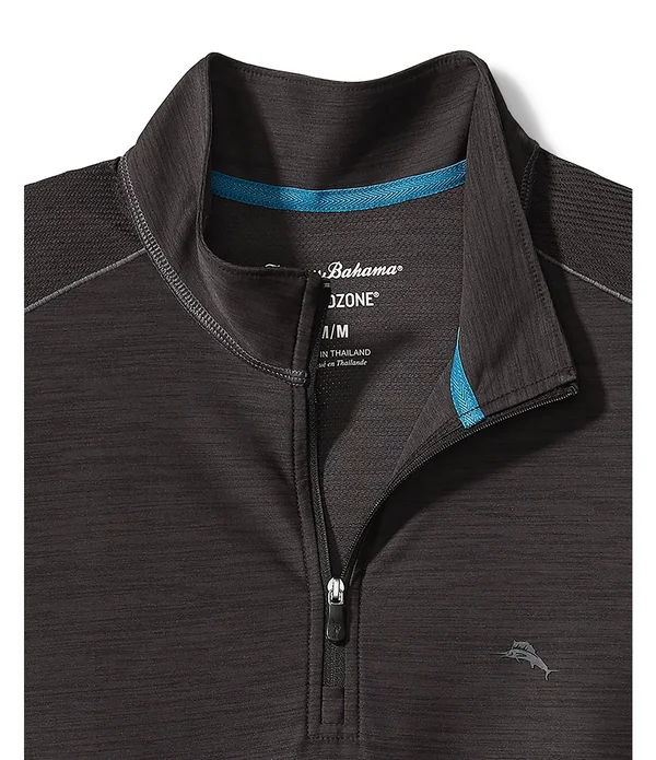 Tommy Bahama Big Tall IslandZone Palm Coast Half-Zip Recycled Materials Pullover - Mens, 2XLT, Beet Red