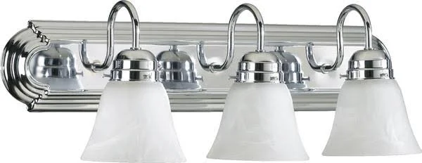 Quorum 3 Light 24& Vanity, Satin Nickel/Opal - 5094-3-65