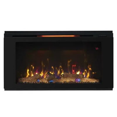 Harty Wall Mounted Electric Fireplace Wade Logan Size: 19.68x22 H x 36x22 W x 6x22 D