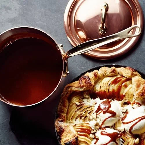 Mauviel M&heritage Mini Copper Small Saucepan with Lid - 0.4qt
