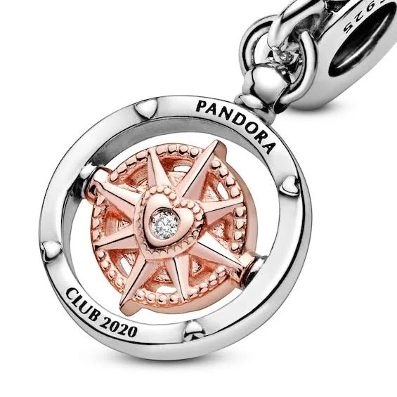 Pandora Rose Club 2020 Compass Dangle Charm