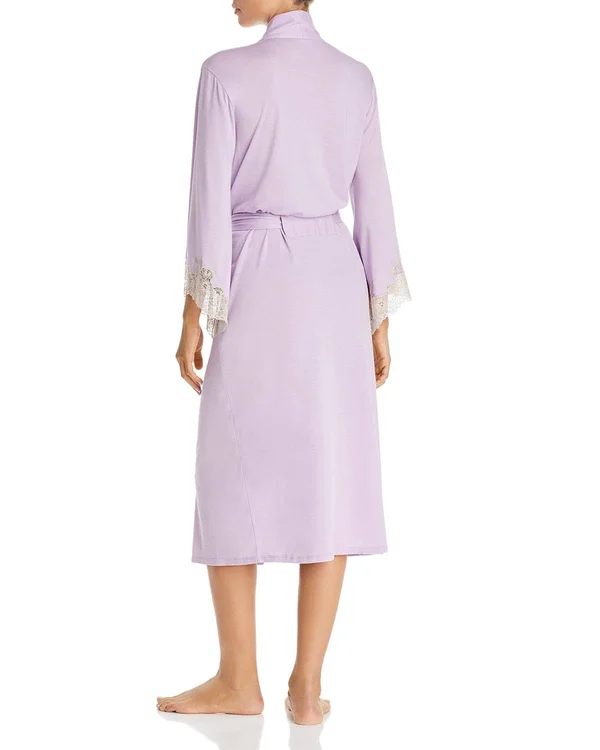 Natori Women's Luxe Shangri-La Robe - Grey - Size Small