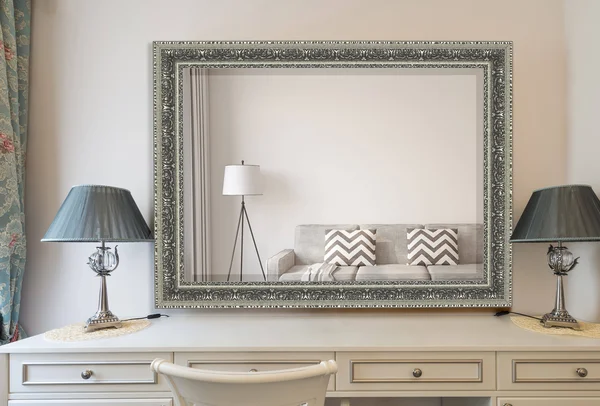 Hitchcock Butterfield Venetian Washed Silver Mirror
