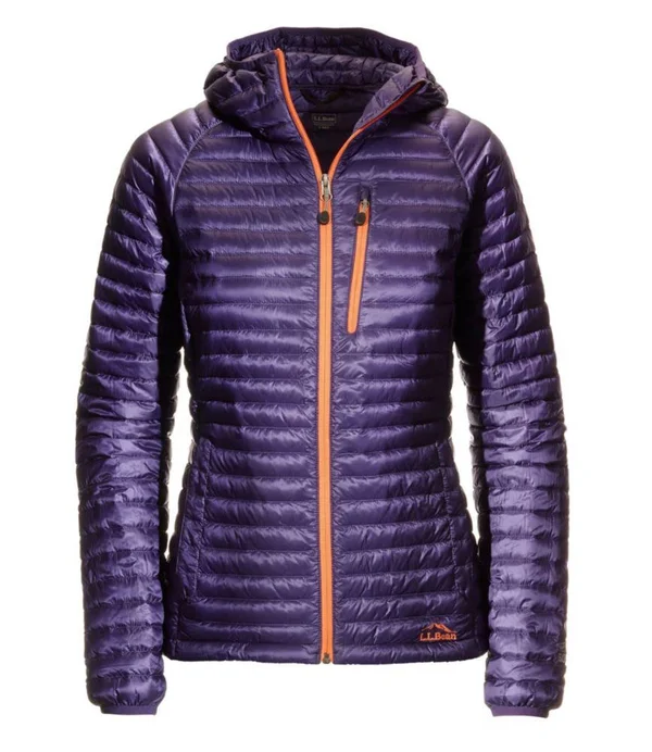 Women’s Ultralight 850 Down Sweater Hooded Jacket Purple Medium - L.L.Bean