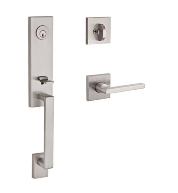 Baldwin Sc.seaxsqu.r.csr.112 Single Cylinder Seattle Handleset Right Hand Square Lever & Contemporary Square Rose Venetian B