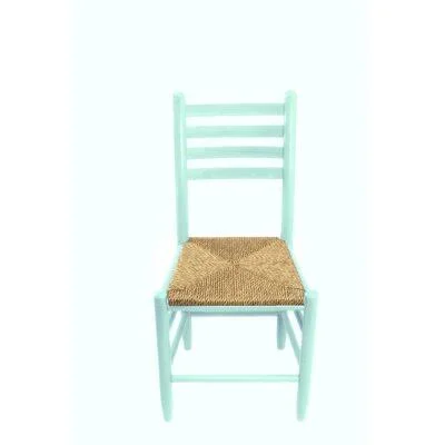 Yonkers Ladderback Solid Wood Dining Chair Color: Coastal Blue