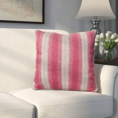 Hatch Sea Lines Indoor/Outdoor Throw Pillow Highland Dunes Color: Pink - Size: 18x22 H x 18x22 W
