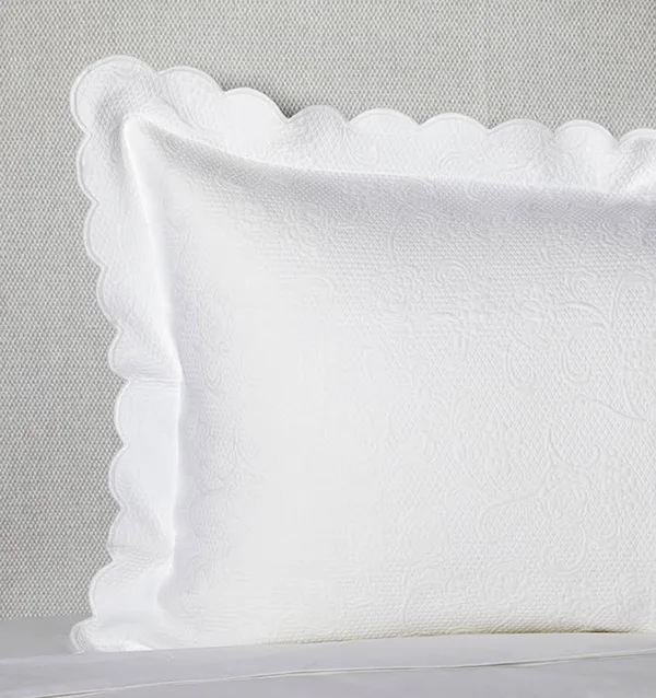 Sferra Alice Sham - Ivory - Standard, Cotton