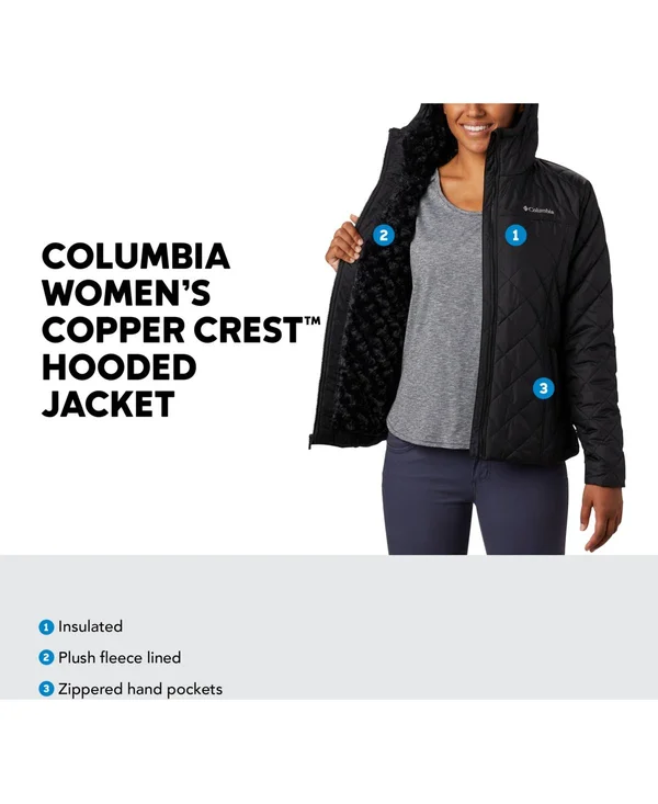 Columbia Women's Copper Crest Hooded Jacket - Black Cherry - L